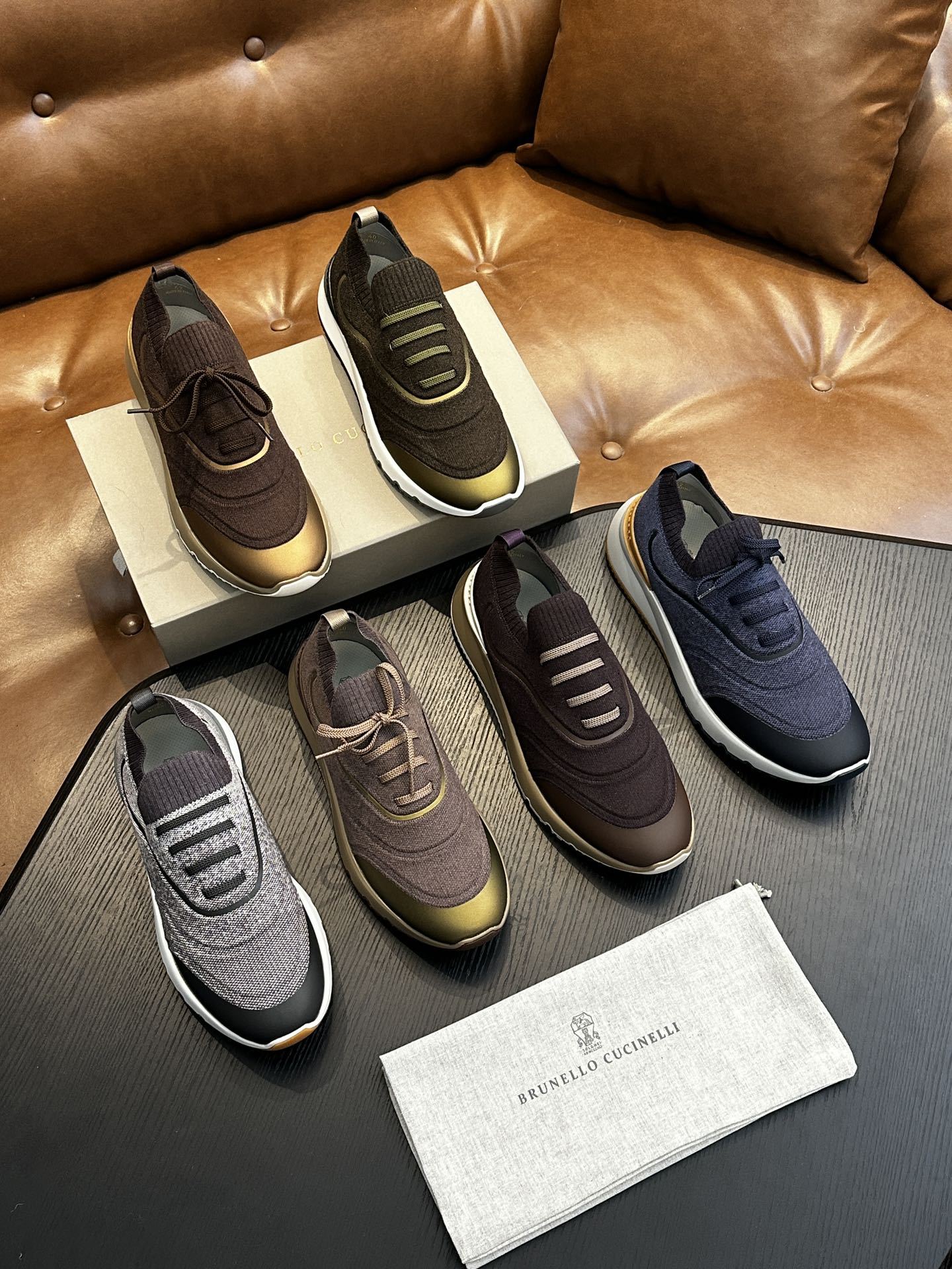 Men's Genuine Leather & Mesh  Breathable Shoes Travel Comfort Insole Slip-On Trainers Casual Driving Boots