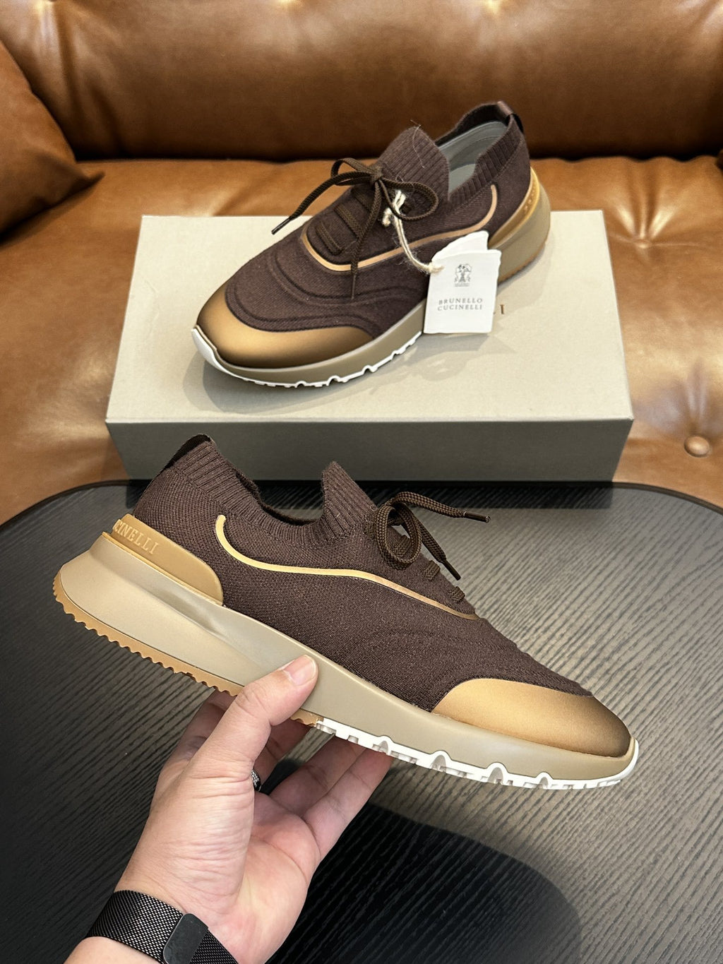 Men's Genuine Leather & Mesh  Breathable Shoes Travel Comfort Insole Slip-On Trainers Casual Driving Boots