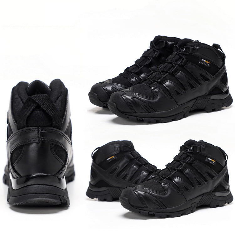 Mid-Low Tactical Combat Boots | Outdoor Desert Hiking Shoes for Men & Women | All-Terrain Camping Trekking Footwear | 054