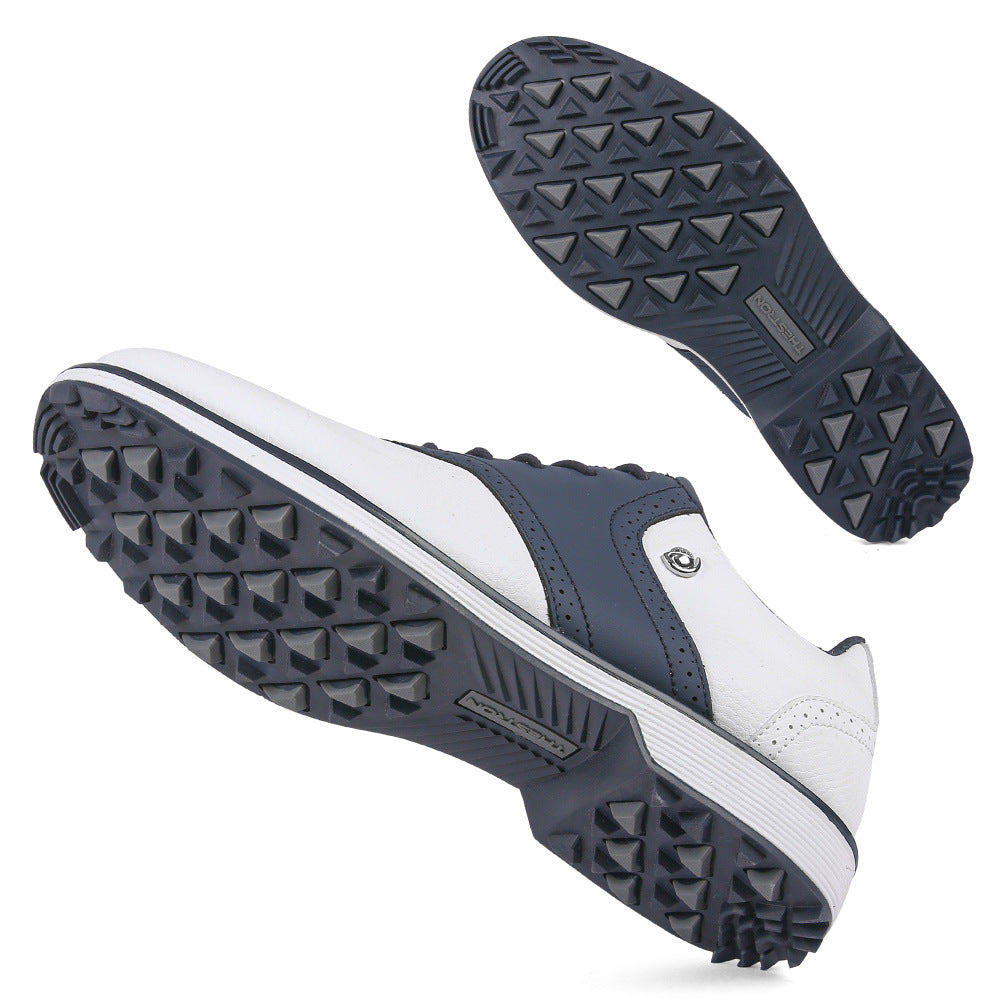 Thestron K05 Men's Brogue Style Golf Shoes | Water-Resistant Leather Spikeless Shoes | Business Casual Golf & Leisure Footwear | K05