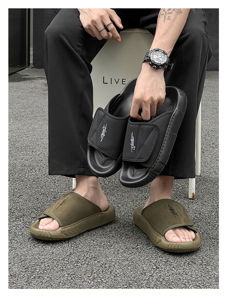 Men’s Suede Leather Fisherman Sandals | Outdoor Slide Slippers with Arch Support | Summer Beach Casual Shoes for Men | T98-1