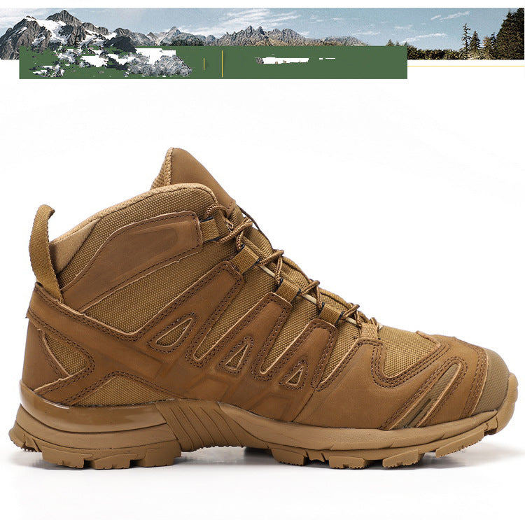 Mid-Low Tactical Combat Boots | Outdoor Desert Hiking Shoes for Men & Women | All-Terrain Camping Trekking Footwear | 054
