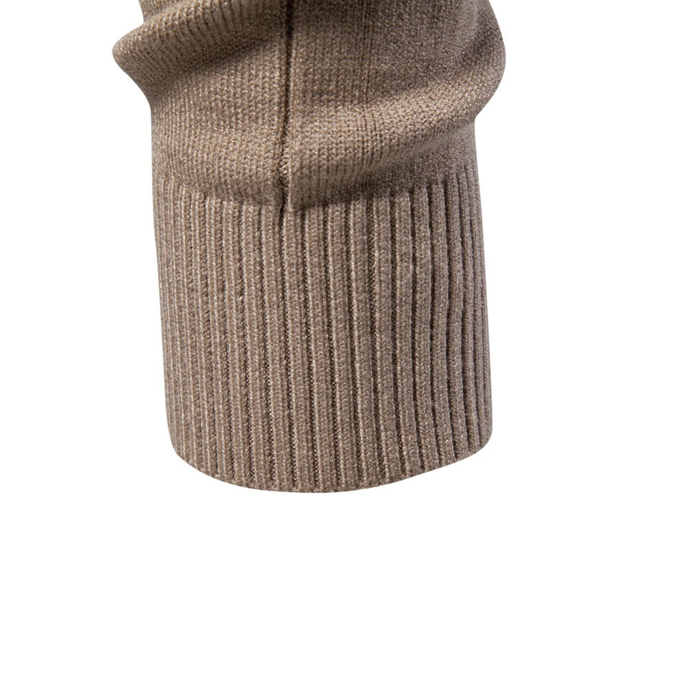 Men's High Turtleneck Knit Sweater | 2026 Winter Thick Warm Slim Fit Pullover | Soft Viscose Blend Jumper | HIGH005