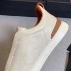 New Genia Men's Slip-On Loafers | Genuine Leather Luxury Sneakers with Sheepskin Lining | Premium Casual Driving Shoes | 6188
