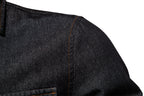 Men’s Washed Denim Shirt – Long Sleeve 100% Cotton Casual Button-Up Top | 6025