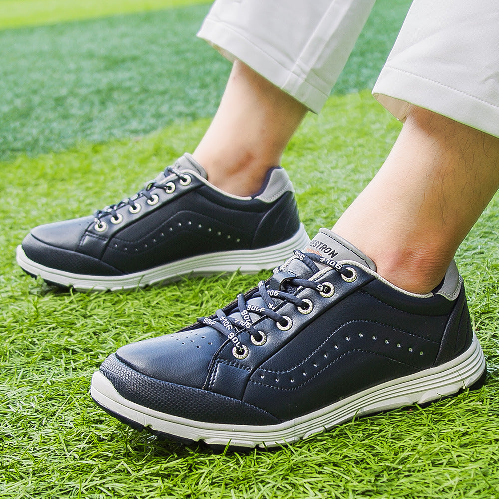 THESTRON Men's Spikeless Golf Shoes Big Size Training & Casual Golf Sneakers All-Season Breathable Footwear | 718