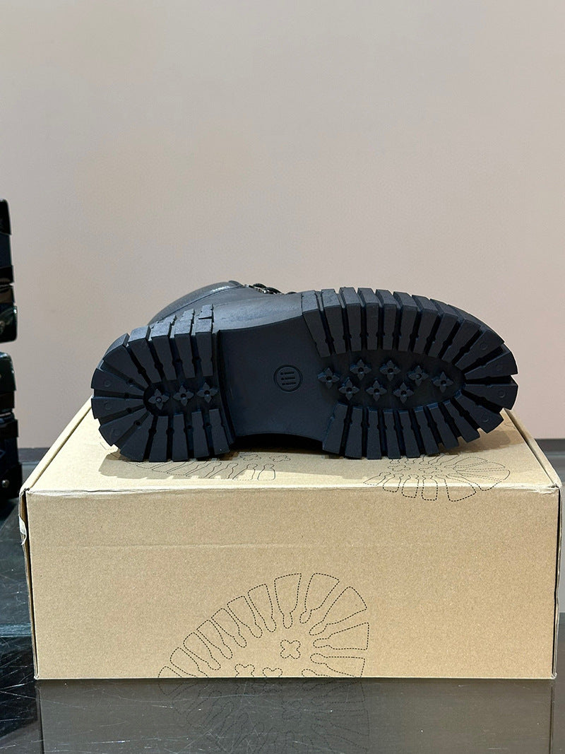 Puting Chunky Platform Martin Boots | Men's Thick-Soled Height-Increasing Ankle Boots | Waterproof Casual Short Boots | MD001