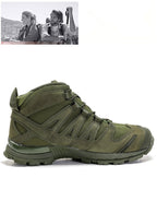 Mid-Low Tactical Combat Boots | Outdoor Desert Hiking Shoes for Men & Women | All-Terrain Camping Trekking Footwear | 054