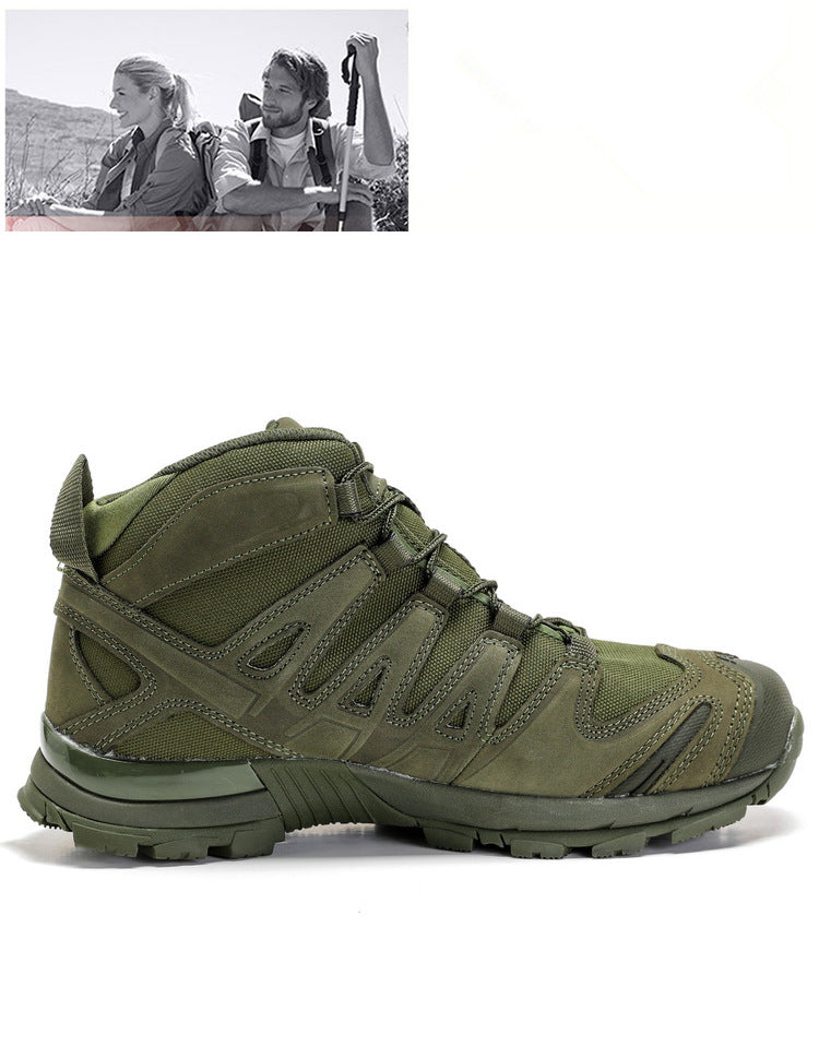 Mid-Low Tactical Combat Boots | Outdoor Desert Hiking Shoes for Men & Women | All-Terrain Camping Trekking Footwear | 054