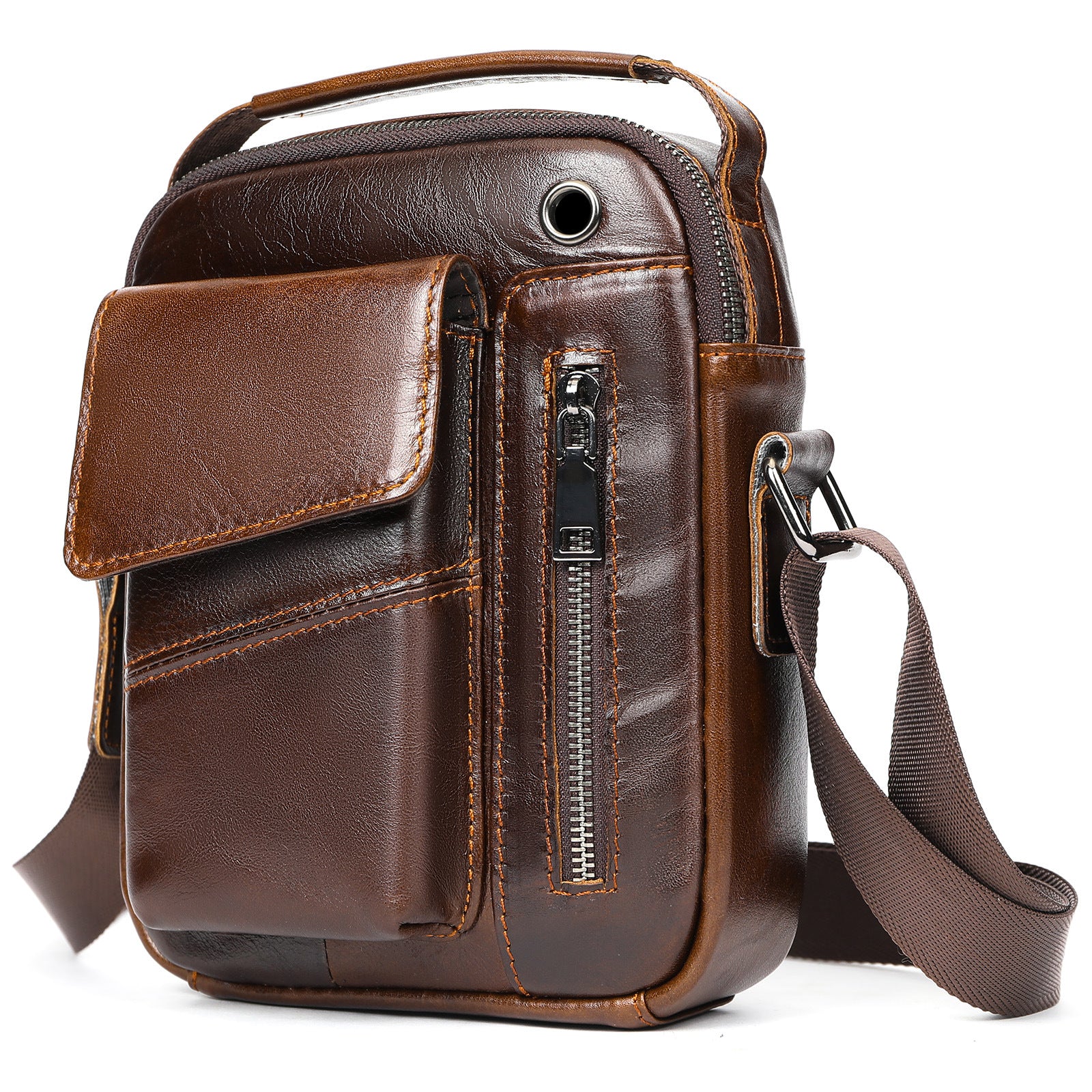 Men's Business Leather Shoulder Bag Stylish & Practical for Work and Travel | 7512