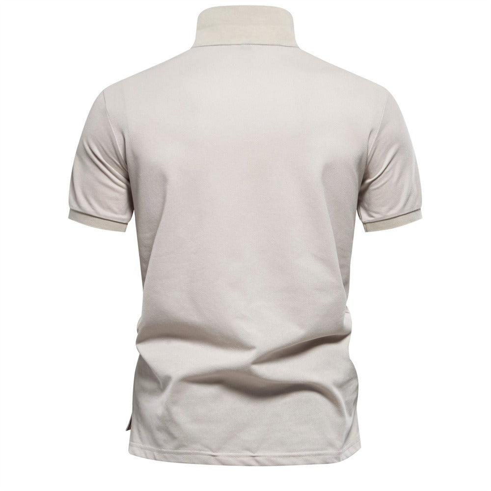 Men's Gradient Color-Block Polo Shirt - Spring Slim-Fit Casual Top | PL1011