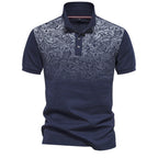 Men's Gradient Color-Block Polo Shirt - Spring Slim-Fit Casual Top | PL1011