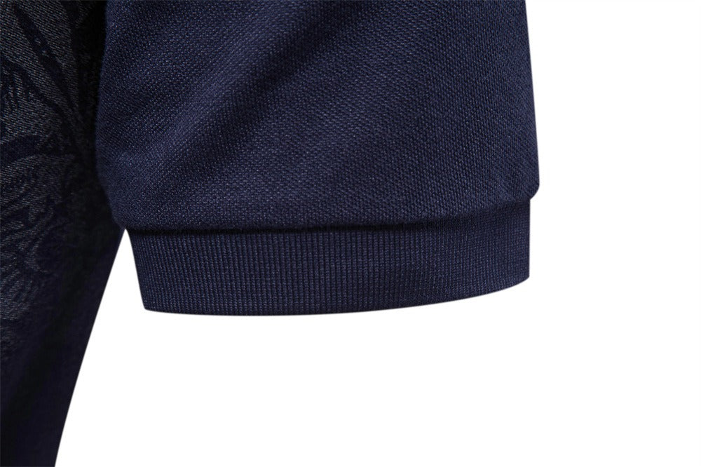 Men's Gradient Color-Block Polo Shirt - Spring Slim-Fit Casual Top | PL1011