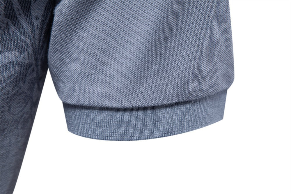 Men's Gradient Color-Block Polo Shirt - Spring Slim-Fit Casual Top | PL1011