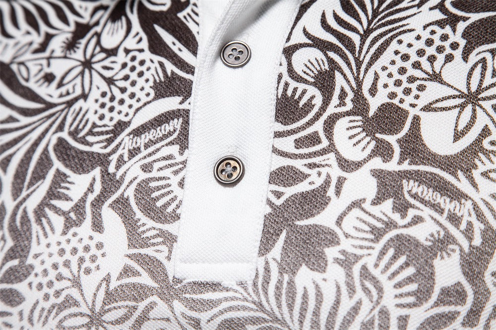 Men's Gradient Color-Block Polo Shirt - Spring Slim-Fit Casual Top | PL1011