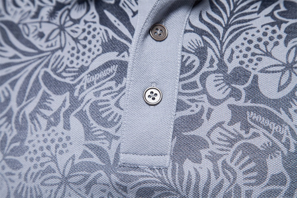 Men's Gradient Color-Block Polo Shirt - Spring Slim-Fit Casual Top | PL1011