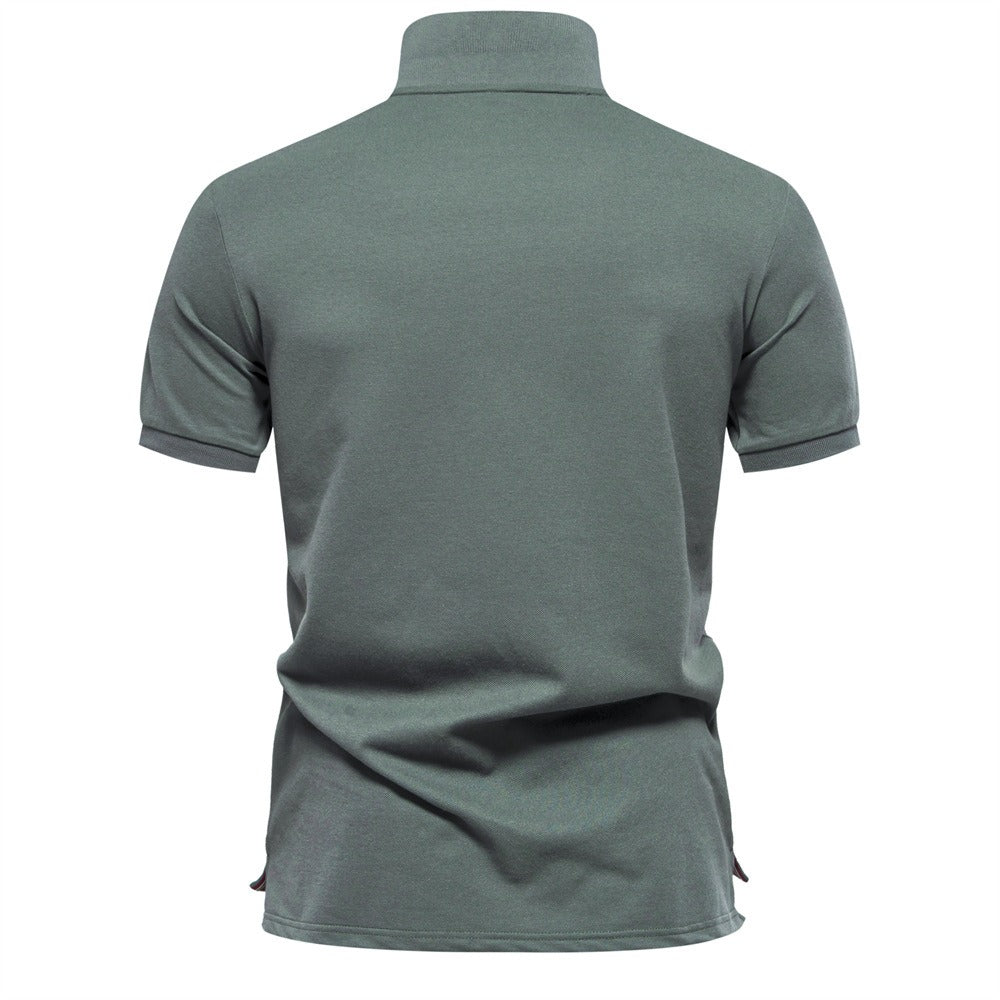 Men's Gradient Color-Block Polo Shirt - Spring Slim-Fit Casual Top | PL1011