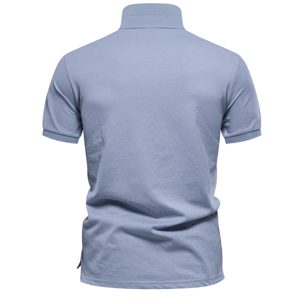 Men's Gradient Color-Block Polo Shirt - Spring Slim-Fit Casual Top | PL1011