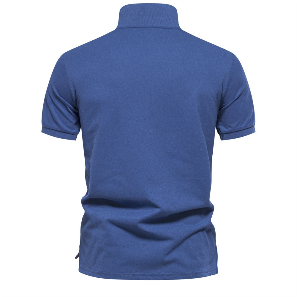 Men's Gradient Color-Block Polo Shirt - Spring Slim-Fit Casual Top | PL1011