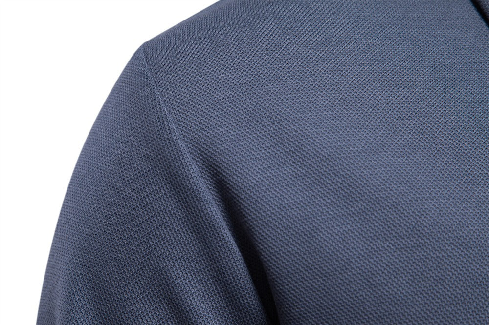 Men's Washed Polo Shirt – Long Sleeve Cotton Blend Top | Smart-Casual Autumn Essential | PL255