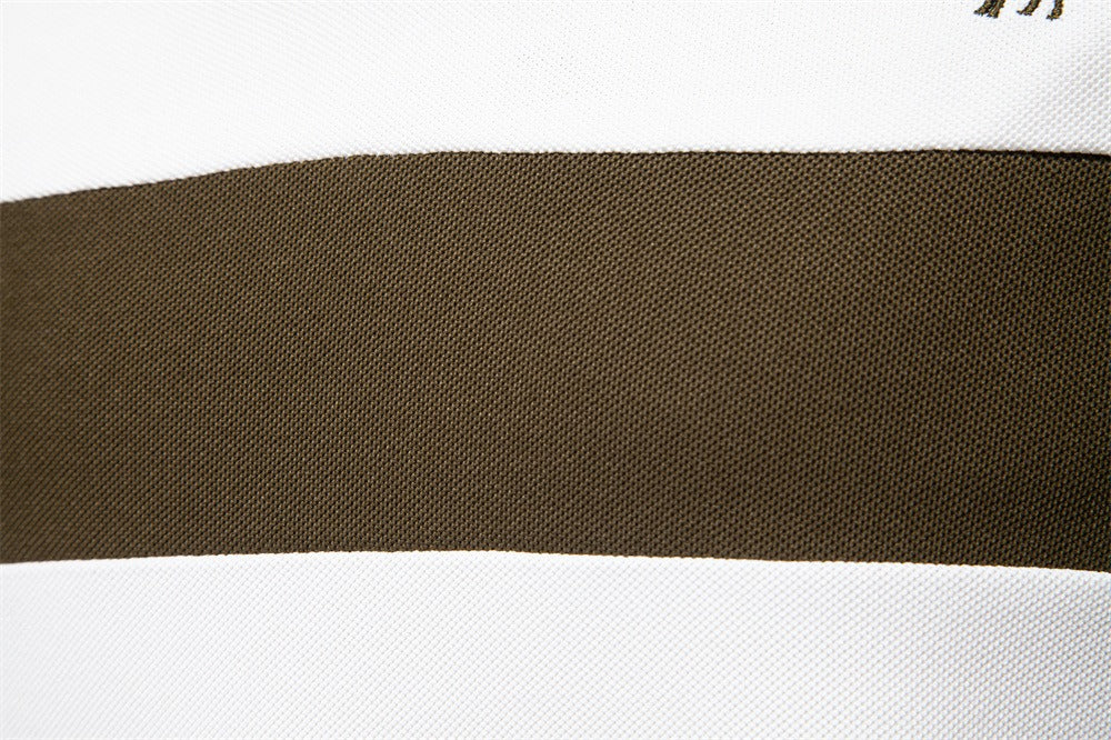 Men's Embroidered Deer Contrast V-Neck Polo Shirt - 2025 Summer Slim-Fit Casual Top | PL7002