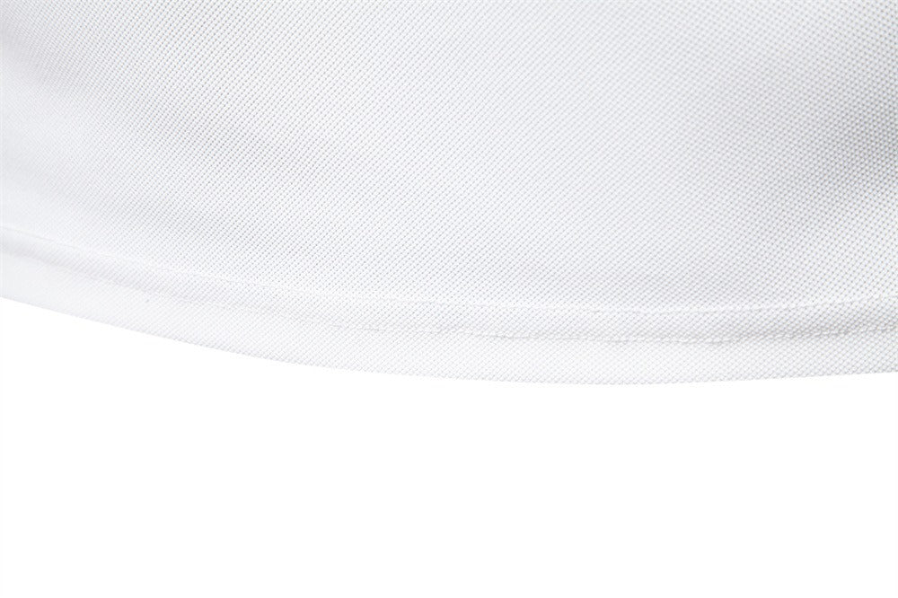 Men's Embroidered Deer Contrast V-Neck Polo Shirt - 2025 Summer Slim-Fit Casual Top | PL7002