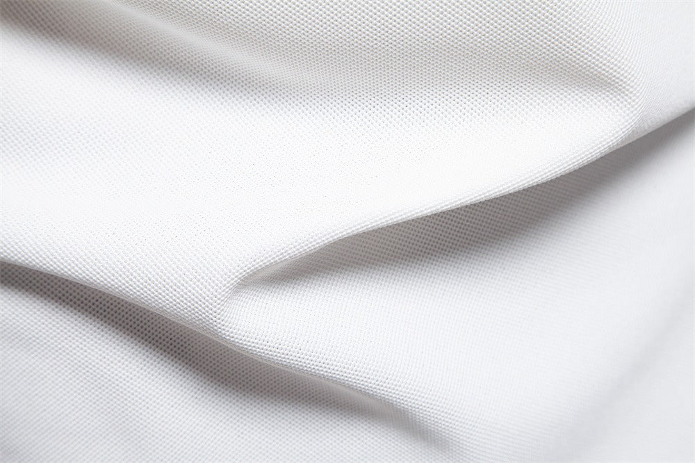 Men's Embroidered Deer Contrast V-Neck Polo Shirt - 2025 Summer Slim-Fit Casual Top | PL7002