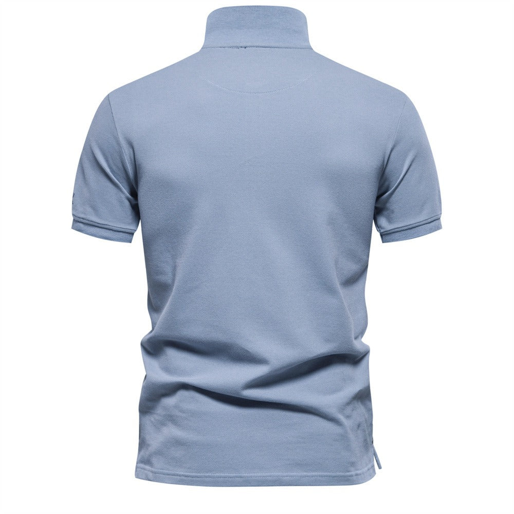 Men's Embroidered Cotton Polo Shirt - 2025 Spring Slim-Fit Casual Top | PS1012