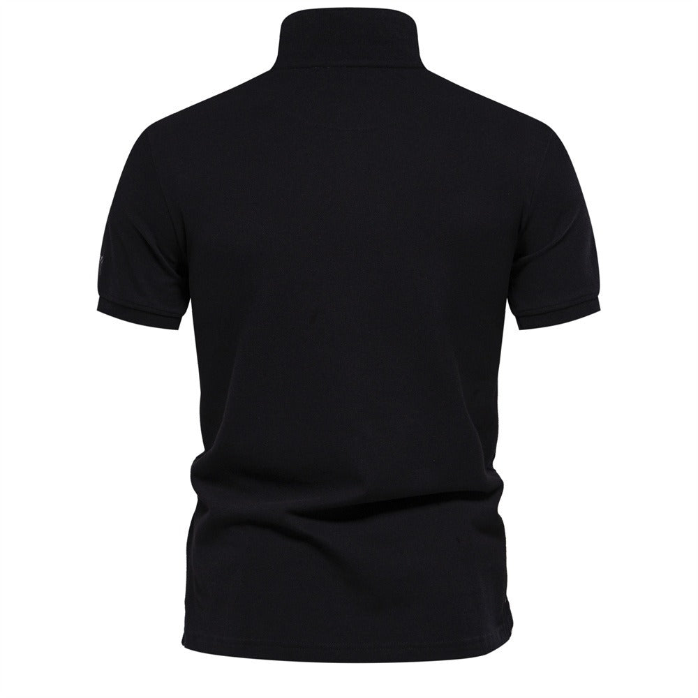 Men's Embroidered Cotton Polo Shirt - 2025 Spring Slim-Fit Casual Top | PS1012