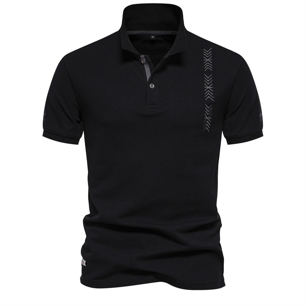 Men's Embroidered Cotton Polo Shirt - 2025 Spring Slim-Fit Casual Top | PS1012