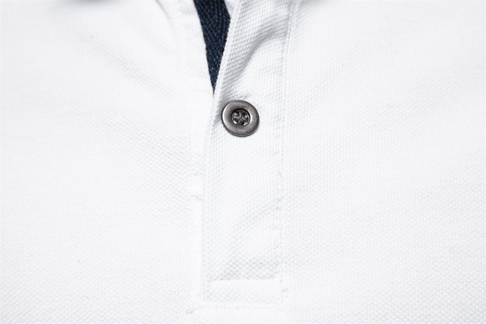 Men's Embroidered Cotton Polo Shirt - 2025 Spring Slim-Fit Casual Top | PS1012
