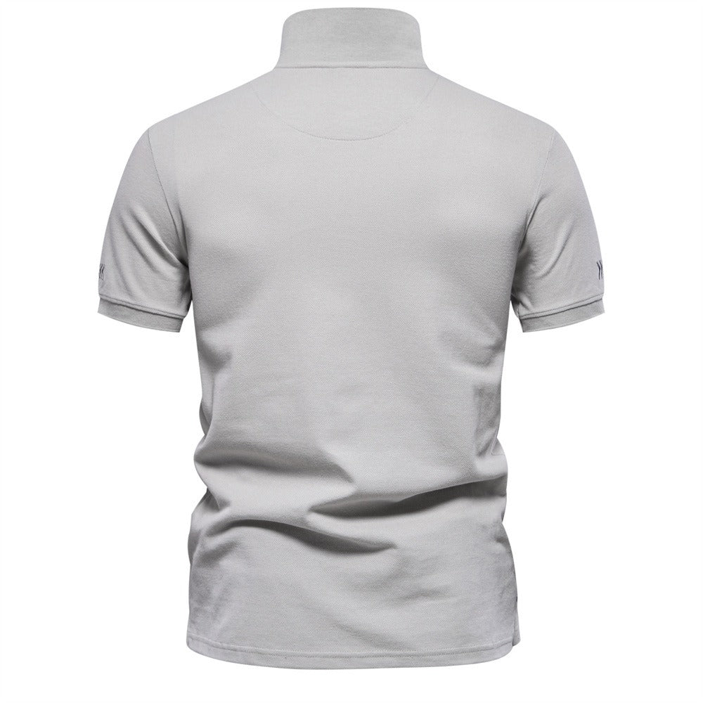 Men's Embroidered Cotton Polo Shirt - 2025 Spring Slim-Fit Casual Top | PS1012