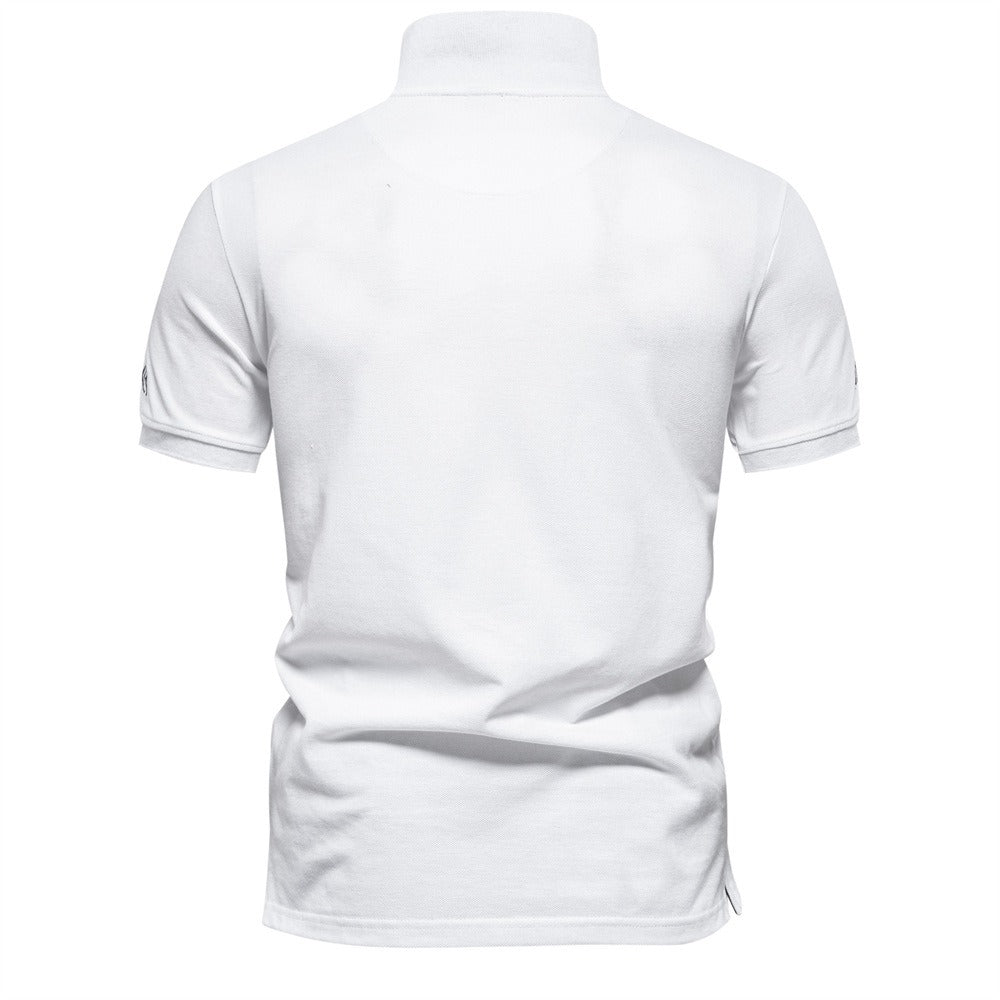 Men's Embroidered Cotton Polo Shirt - 2025 Spring Slim-Fit Casual Top | PS1012