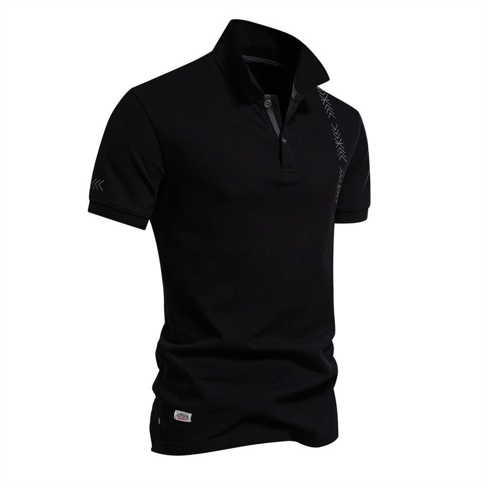 Men's Embroidered Cotton Polo Shirt - 2025 Spring Slim-Fit Casual Top | PS1012