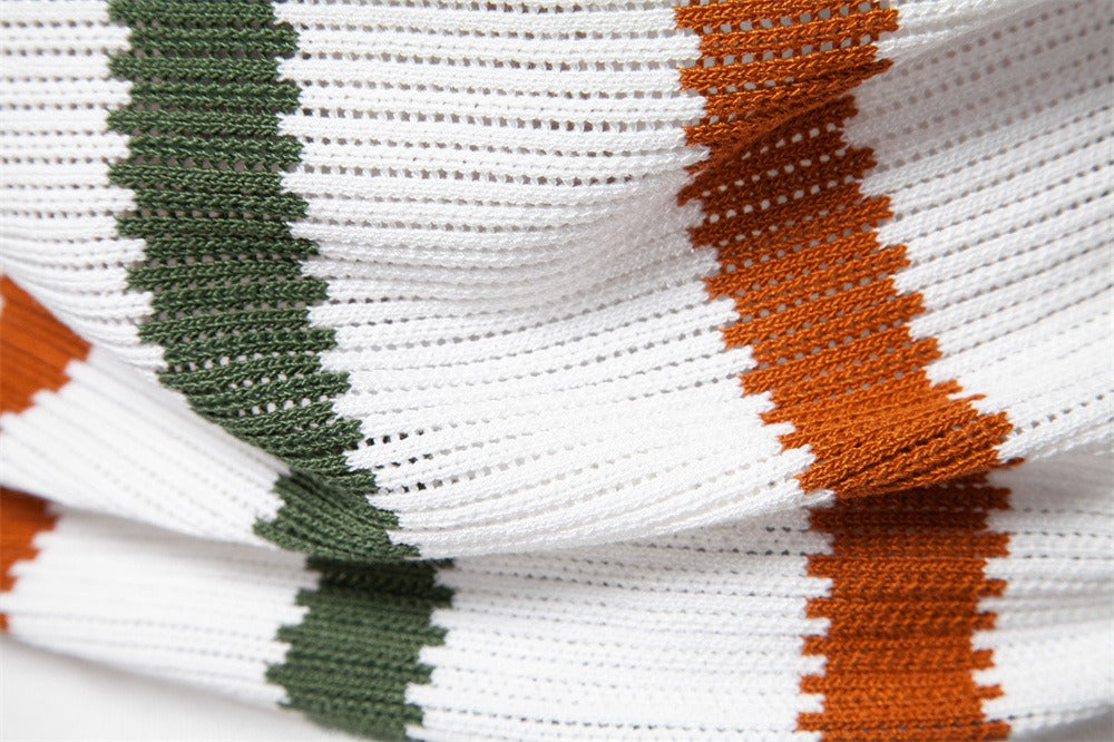 Men's Breathable Stripe Knit Polo Shirt - 2025 Summer Slim-Fit Business Casual Top | PSD8030