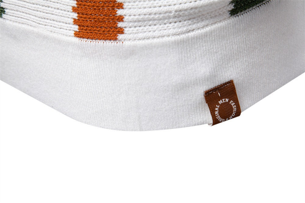 Men's Breathable Stripe Knit Polo Shirt - 2025 Summer Slim-Fit Business Casual Top | PSD8030