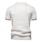 Men's Business Casual Knit Polo Shirt - 2025 Summer Loose-Fit Short Sleeve Top | PSD8037