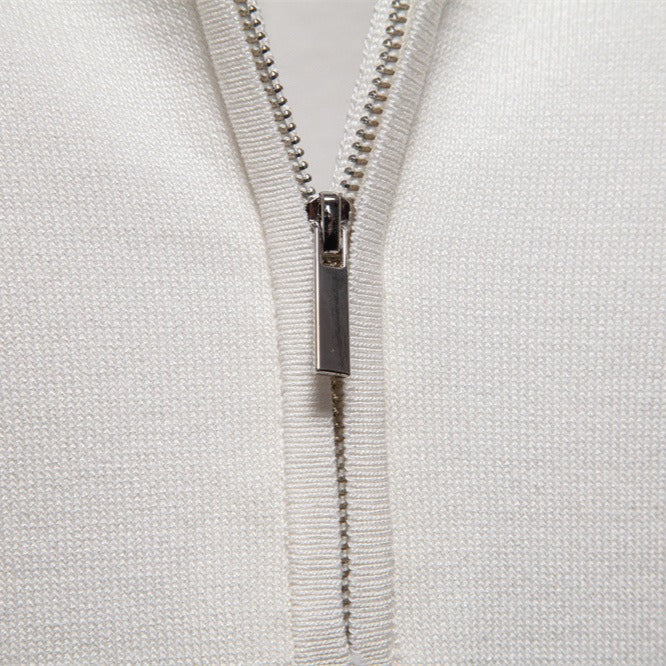 Men's Business Casual Knit Polo Shirt - 2025 Summer Loose-Fit Short Sleeve Top | PSD8037