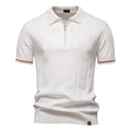Men's Business Casual Knit Polo Shirt - 2025 Summer Loose-Fit Short Sleeve Top | PSD8037