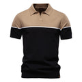 Men's Two-Tone Knit Polo Shirt - 2025 Summer Slim-Fit Business Casual Top | PSD8041