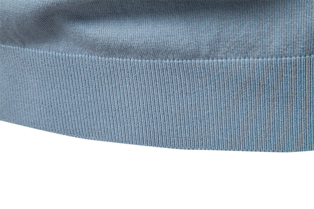 Men's Two-Tone Knit Polo Shirt - 2025 Summer Slim-Fit Business Casual Top | PSD8041