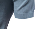 Men's Two-Tone Knit Polo Shirt - 2025 Summer Slim-Fit Business Casual Top | PSD8041