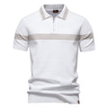 Men's Slim-Fit Stripe Knit Polo Shirt - 2025 Summer Business Casual Top | PSD8047