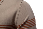 Men's Slim-Fit Stripe Knit Polo Shirt - 2025 Summer Business Casual Top | PSD8047