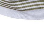Men's Stripe Knit Polo Shirt with Seagull Collar - 2025 Summer Slim-Fit Business Casual Top | PSD8054