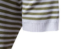 Men's Stripe Knit Polo Shirt with Seagull Collar - 2025 Summer Slim-Fit Business Casual Top | PSD8054