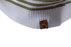 Men's Stripe Knit Polo Shirt with Seagull Collar - 2025 Summer Slim-Fit Business Casual Top | PSD8054