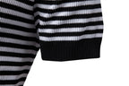 Men's Stripe Knit Polo Shirt with Seagull Collar - 2025 Summer Slim-Fit Business Casual Top | PSD8054