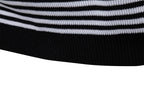 Men's Stripe Knit Polo Shirt with Seagull Collar - 2025 Summer Slim-Fit Business Casual Top | PSD8054