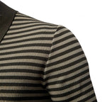 Men's Stripe Knit Polo Shirt with Seagull Collar - 2025 Summer Slim-Fit Business Casual Top | PSD8054
